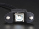 USB Chassis Part with Cable USB B Female to USB Micro Male 